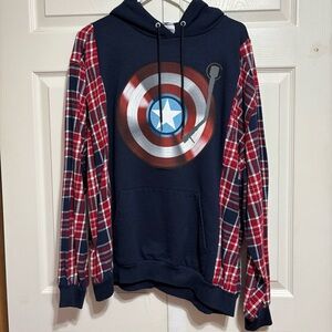 Upcycled Captain America Hoodie